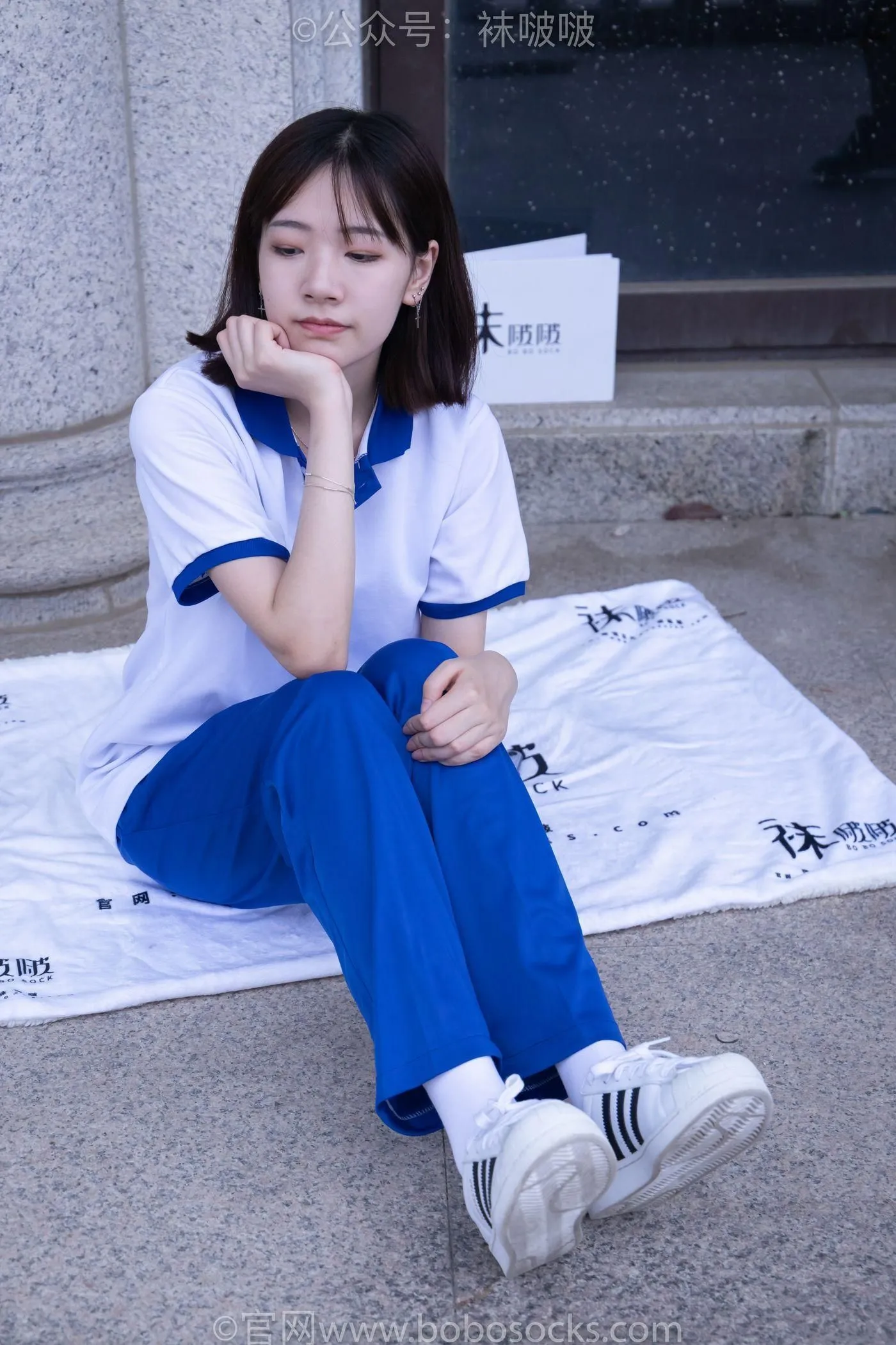 [BoBoSocks袜啵啵]NO.022 小甜豆-校服、贝壳头、白棉袜、肉丝 [140P]插图3